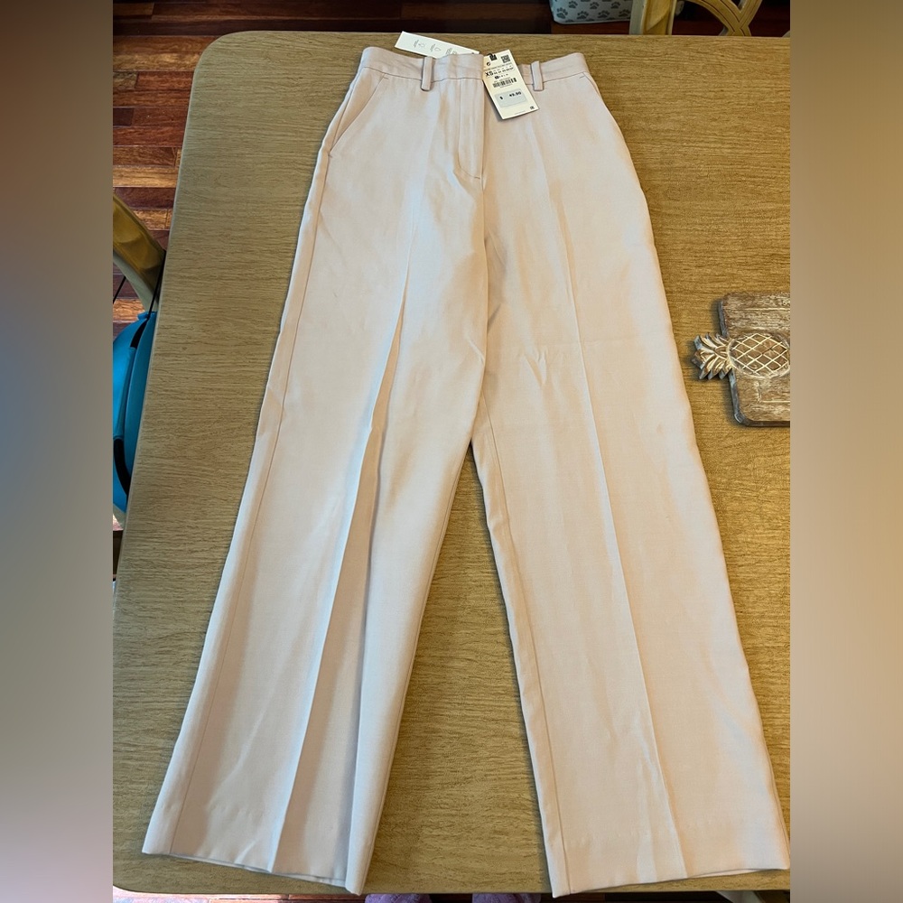 Pale pink Zara dress pants in xs